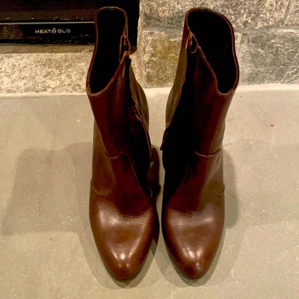 Brian Atwood Leather Ankle Boots